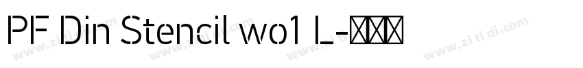 PF Din Stencil wo1 L字体转换